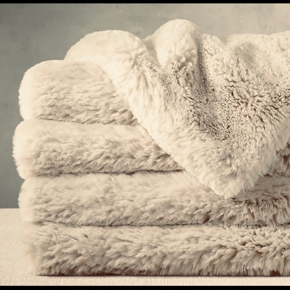 Restoration Hardware Faux Fur Throw